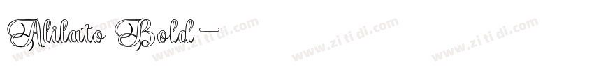 Alilato Bold字体转换